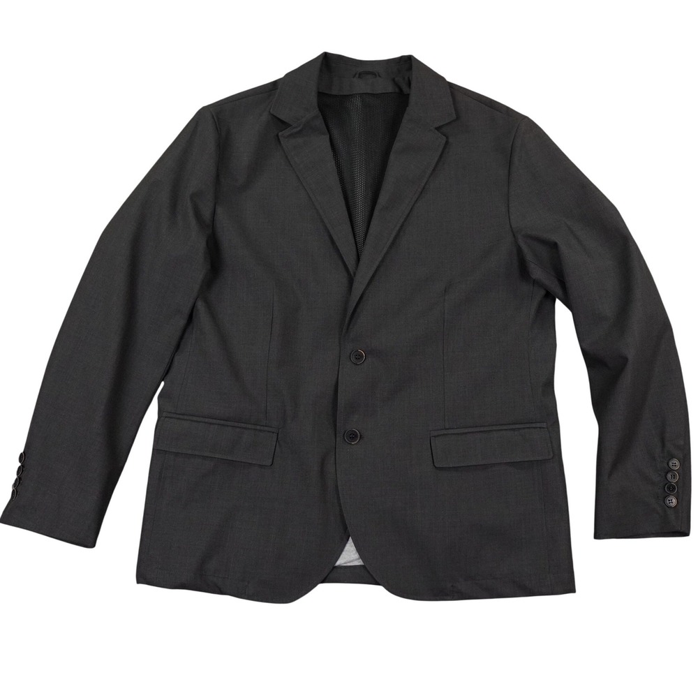 Allen Edmonds‎ Blazer Mens Large Charcoal Gray Techwear Travel Sport Coat Modern